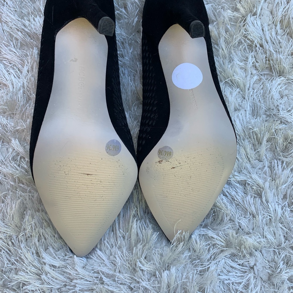 BCBG black mesh PL-DALHIAS ladies stilettos in size 6 VVG pre loved cond… - Picture 2 of 11